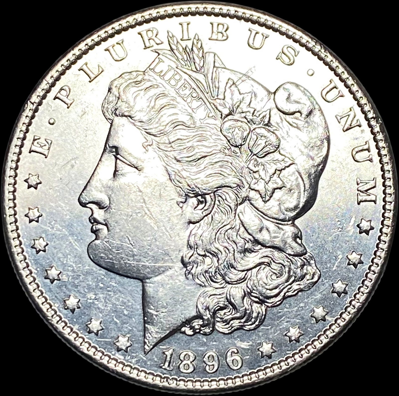 1896 Silver Morgan Dollar CLOSELY UNCIRCULATED (1 of 2)