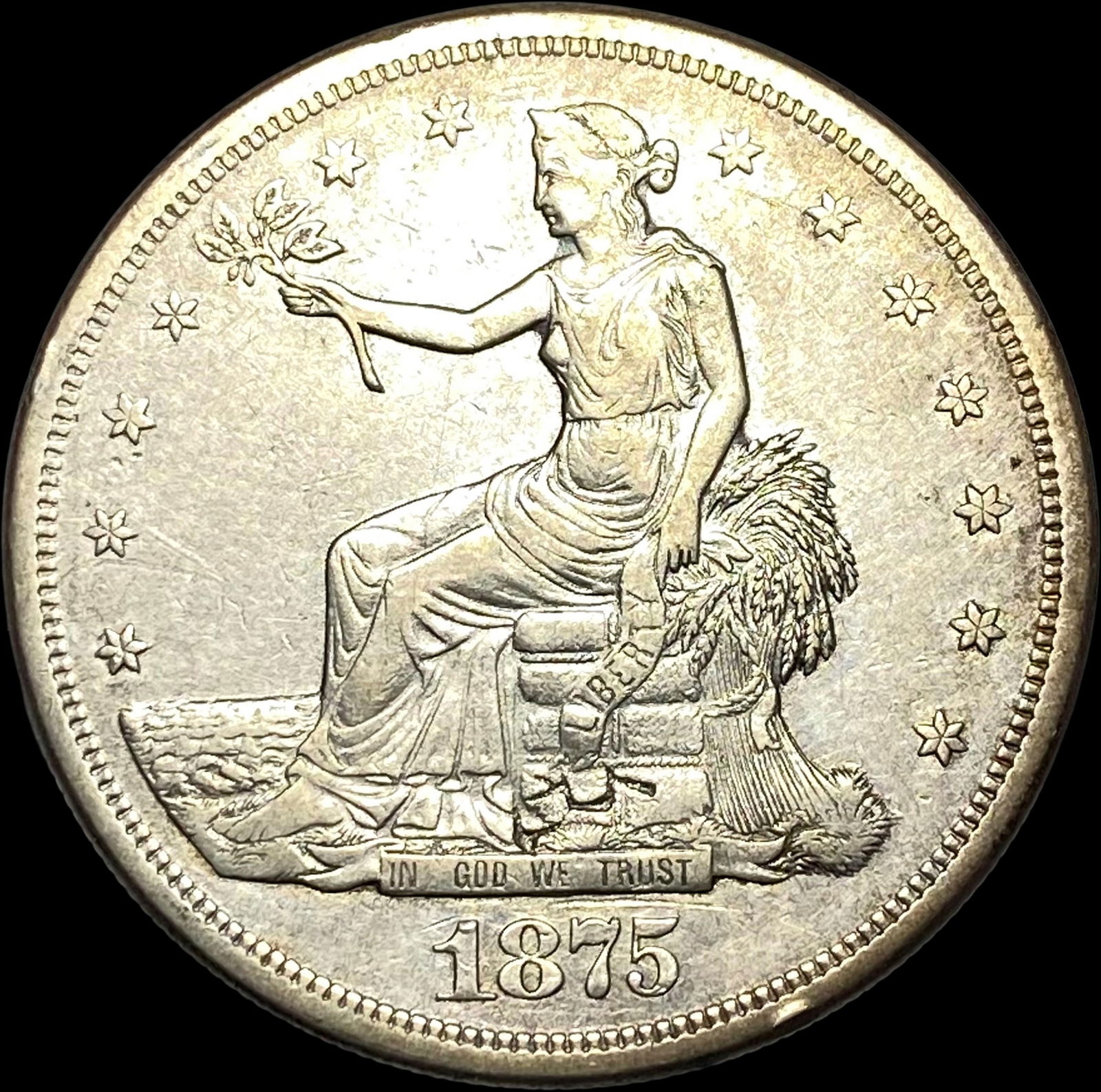 1875-S Silver Trade Dollar LIGHTLY CIRCULATED (1 of 2)