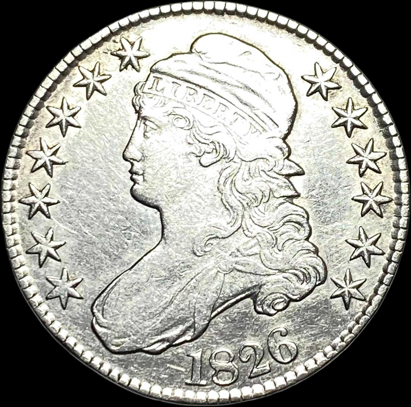 1826 Capped Bust Half Dollar NEARLY UNCIRCULATED (1 of 2)