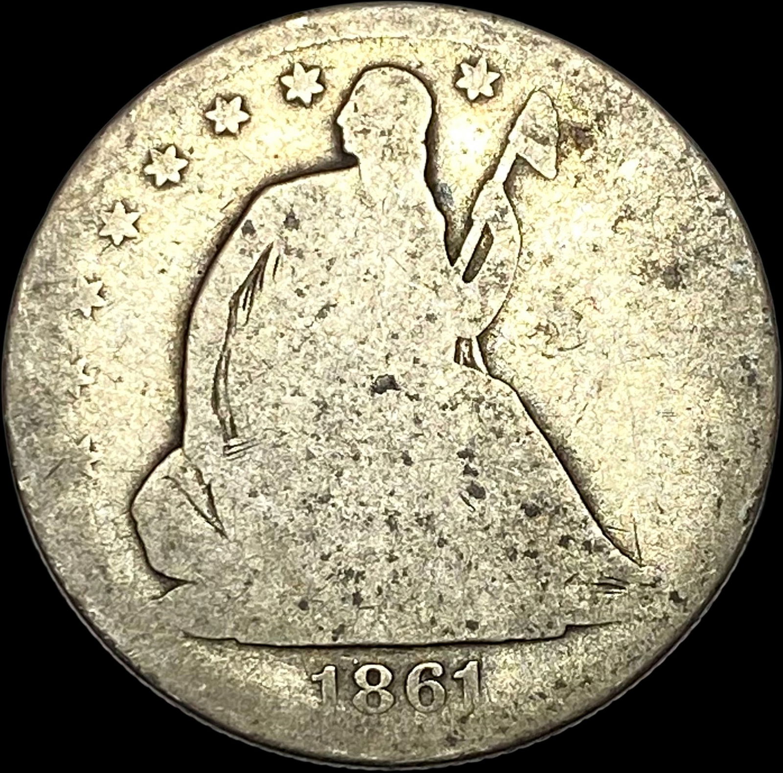 1861-S Silver Half Dollar NICELY CIRCULATED (1 of 2)