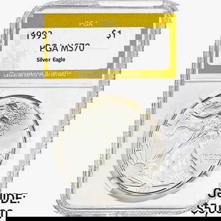 1993 American Silver Eagle PGA MS70: 1993 American Silver Eagle PGA MS70