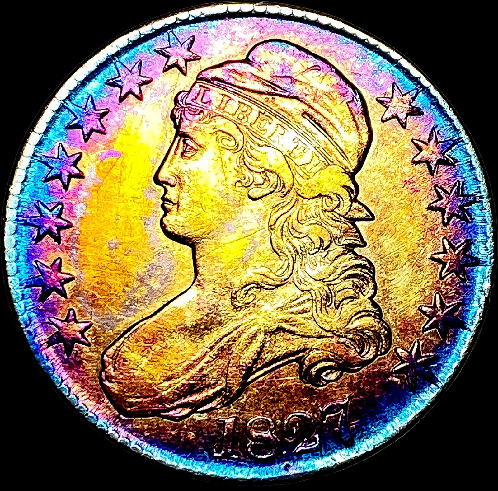1827 Capped Bust Half Dollar NEARLY UNCIRCULATED (1 of 2)