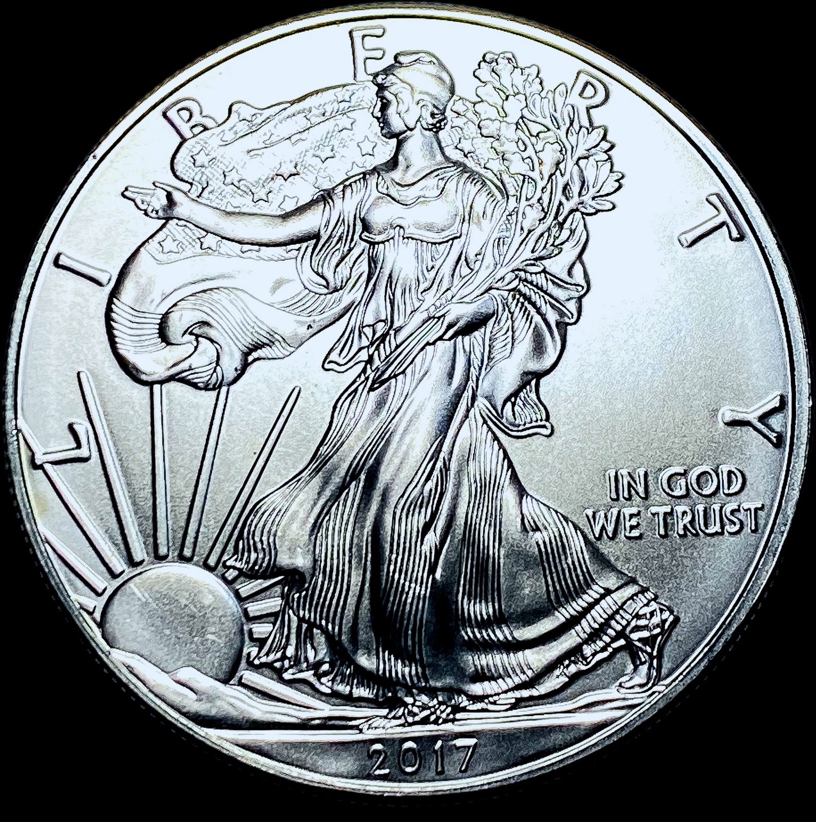 2017 1 oz Silver American Eagle $1 SUPERB GEM BU (1 of 2)