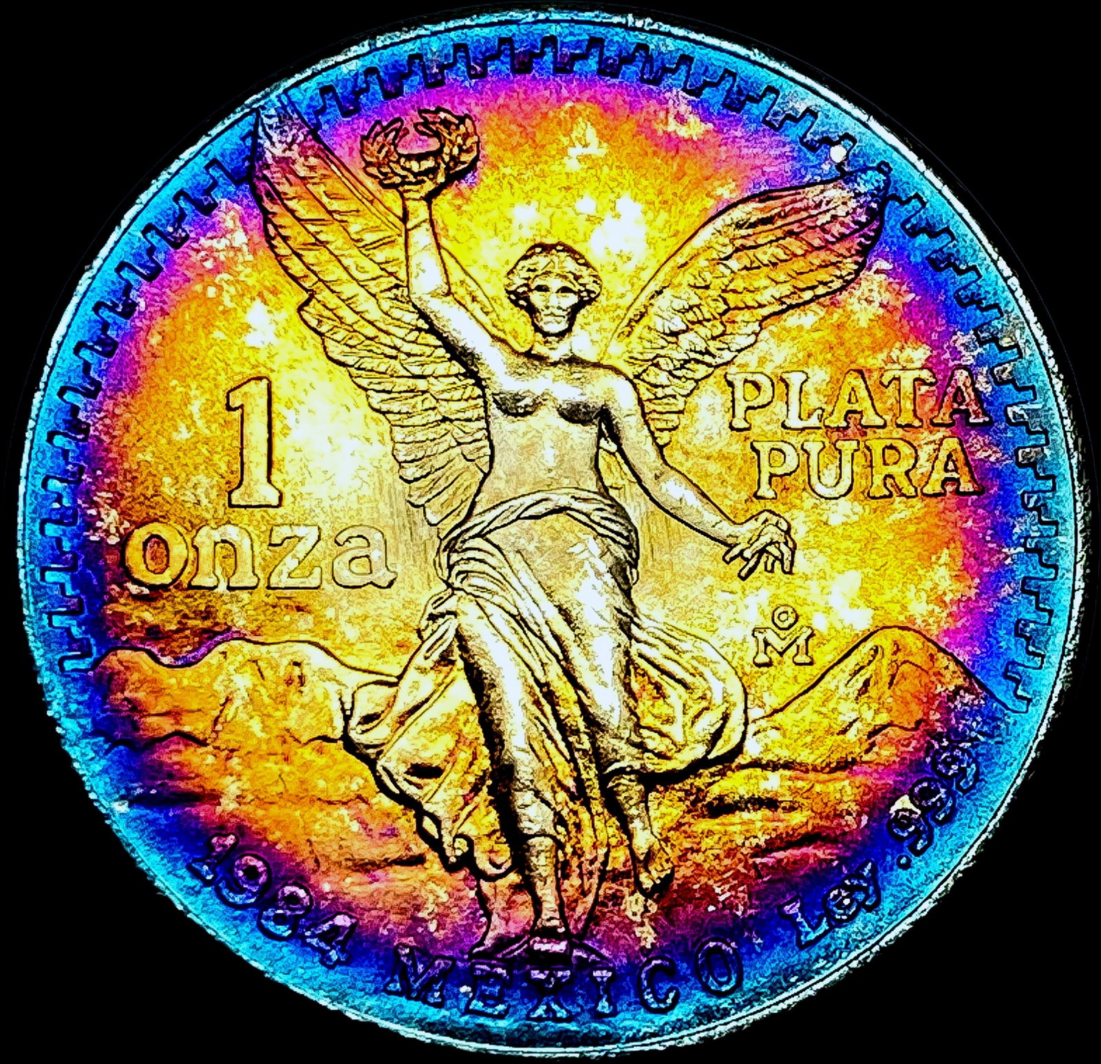1984 Mexico Silver 1 Onza Libertad SUPERB GEM BU: 1984 Mexico Silver 1 Onza Libertad SUPERB GEM BU