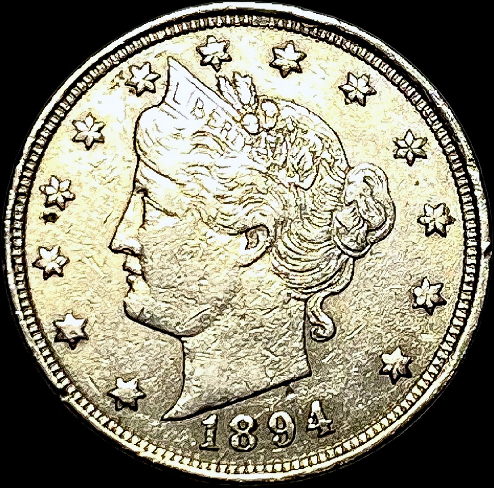 1894 Liberty Head Nickel NEARLY UNCIRCULATED (1 of 2)