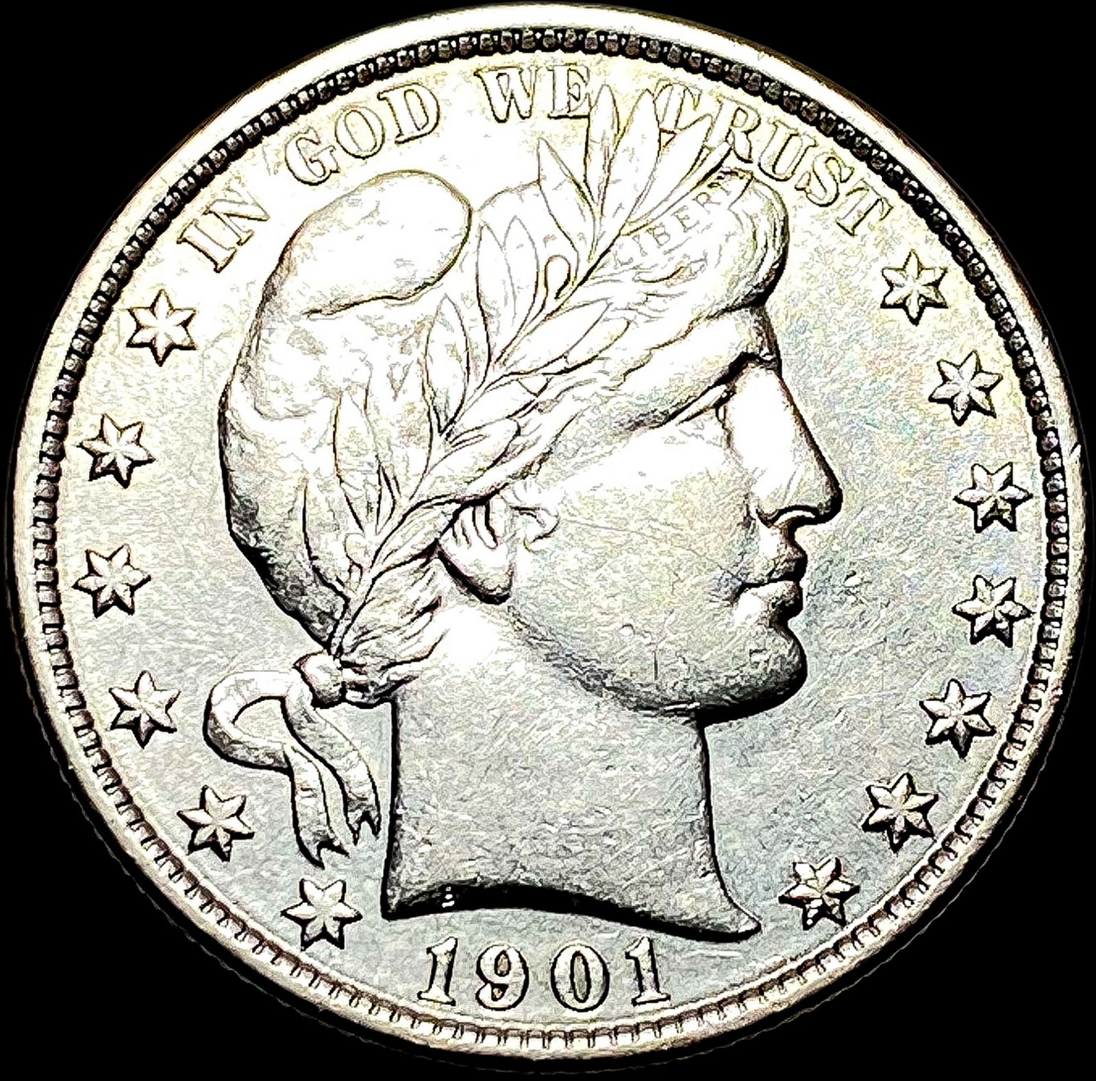 1901 Barber Half Dollar CLOSELY UNCIRCULATED (1 of 2)