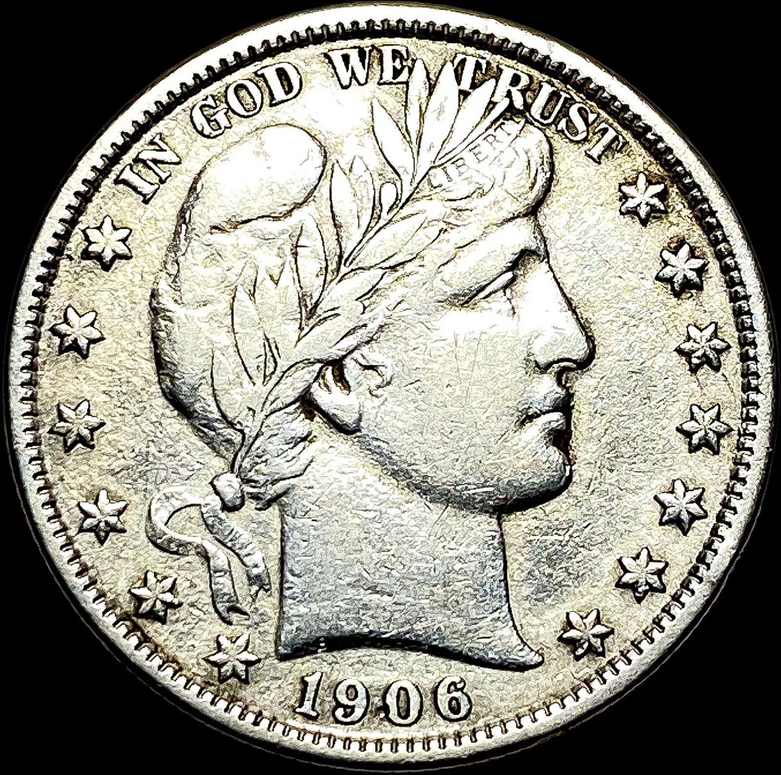 1906-D Silver Half Dollar (Barber) NEARLY UNCIRCULATED (1 of 2)