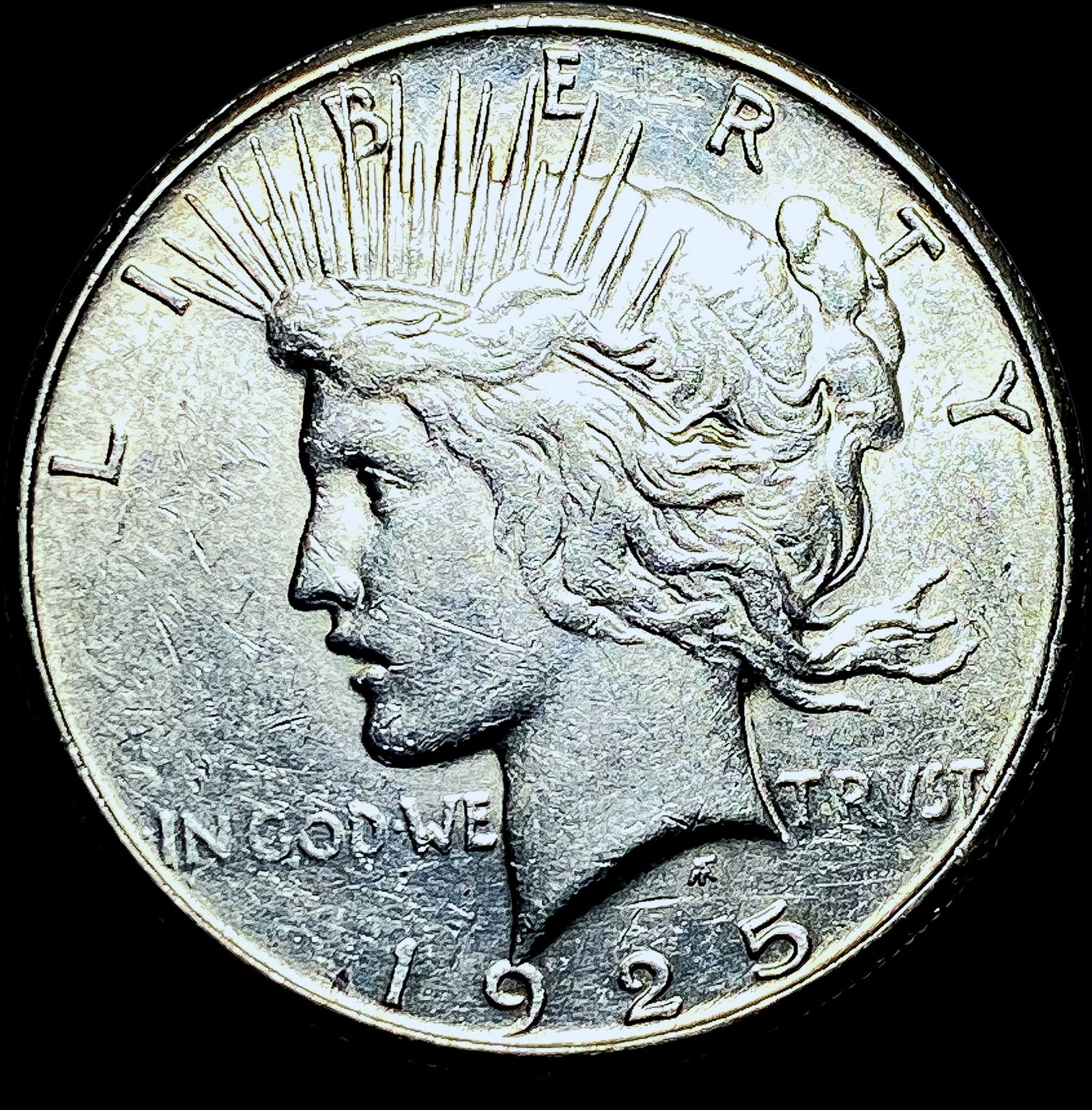 1925-S Silver Peace Dollar CHOICE AU (1 of 2)