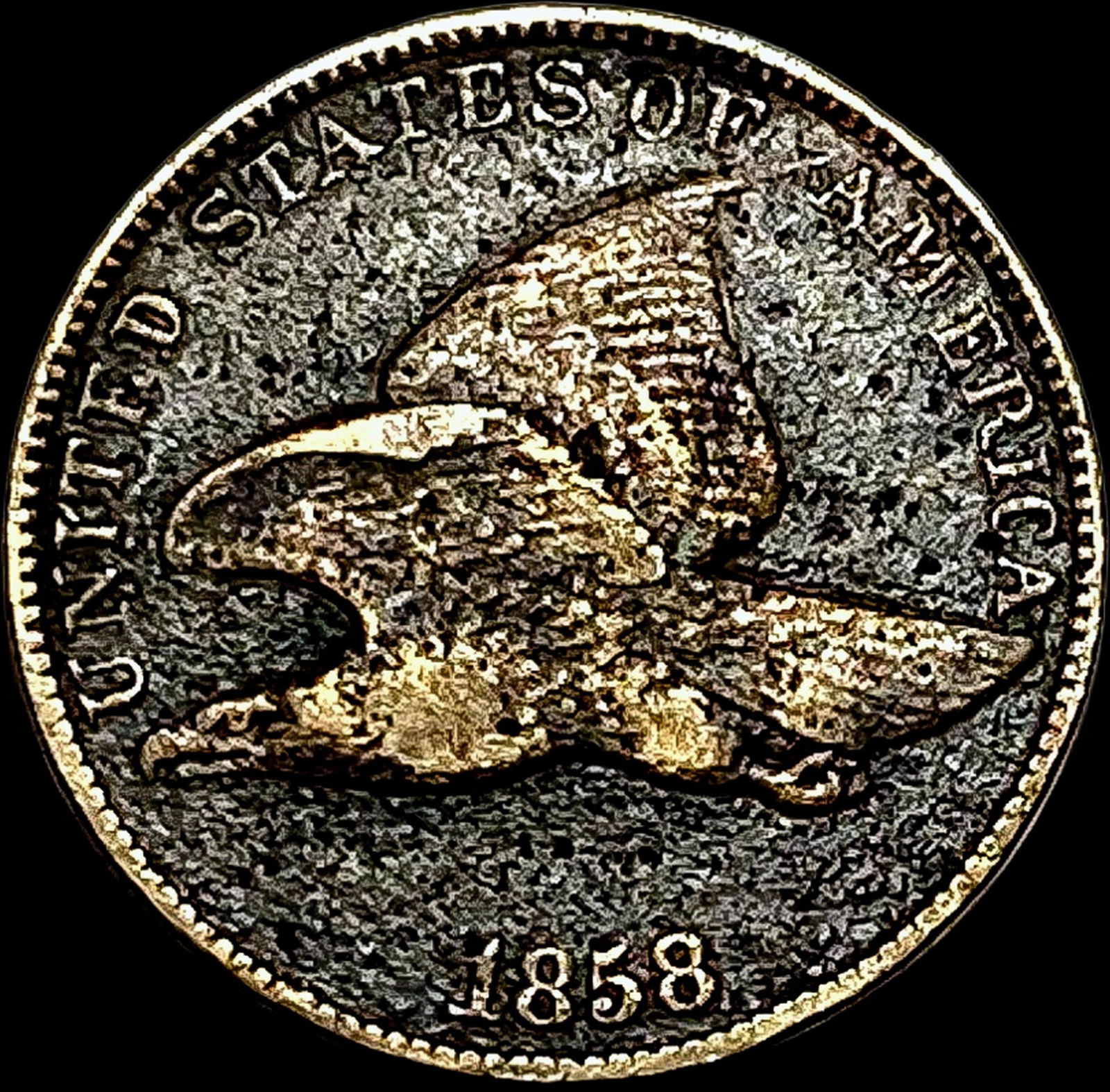 1858 Copper-Nickel Flying Eagle Cent LIGHTLY CIRCULATED (1 of 2)