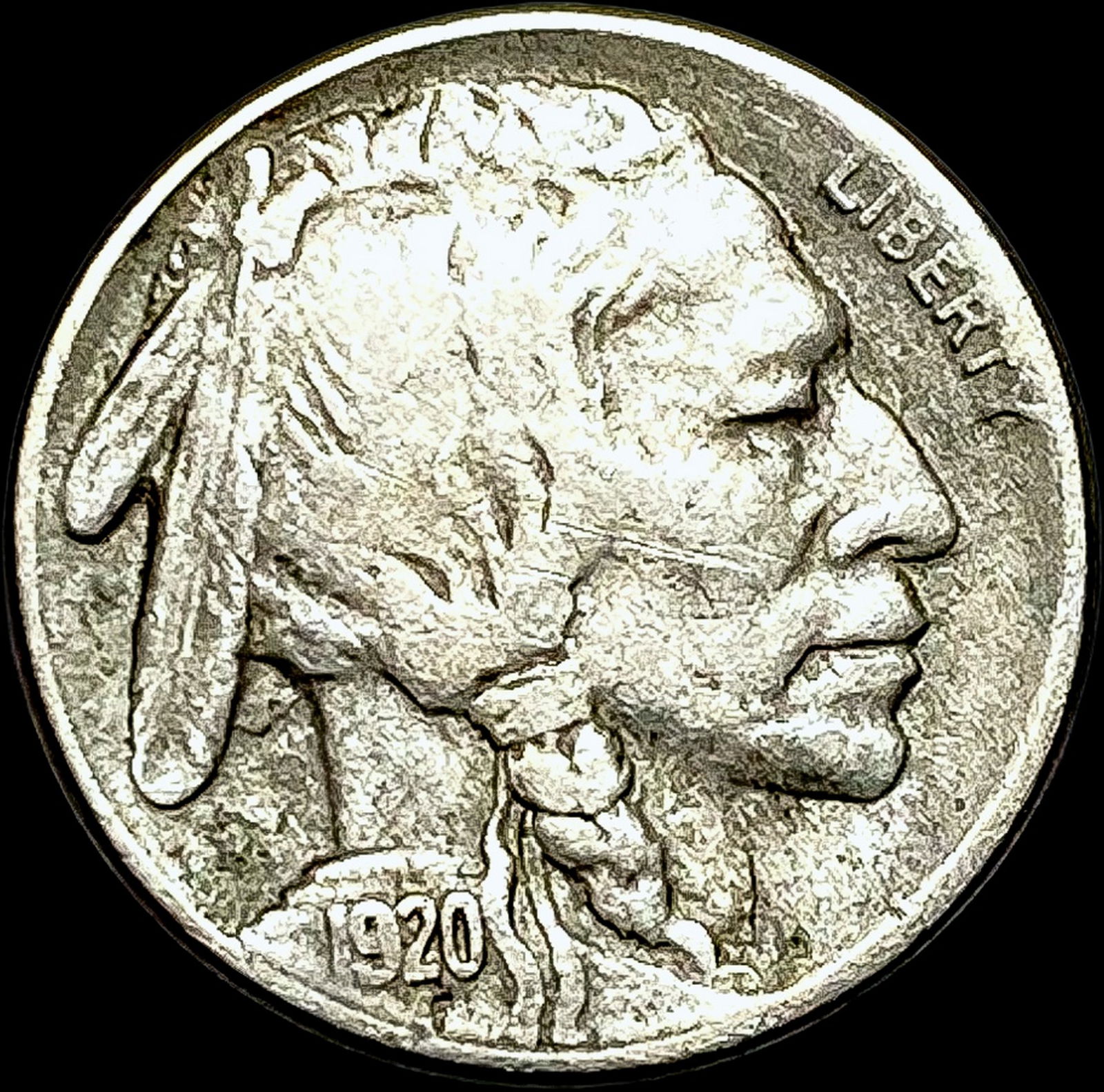 1920-S Buffalo Nickel NEARLY UNCIRCULATED (1 of 2)