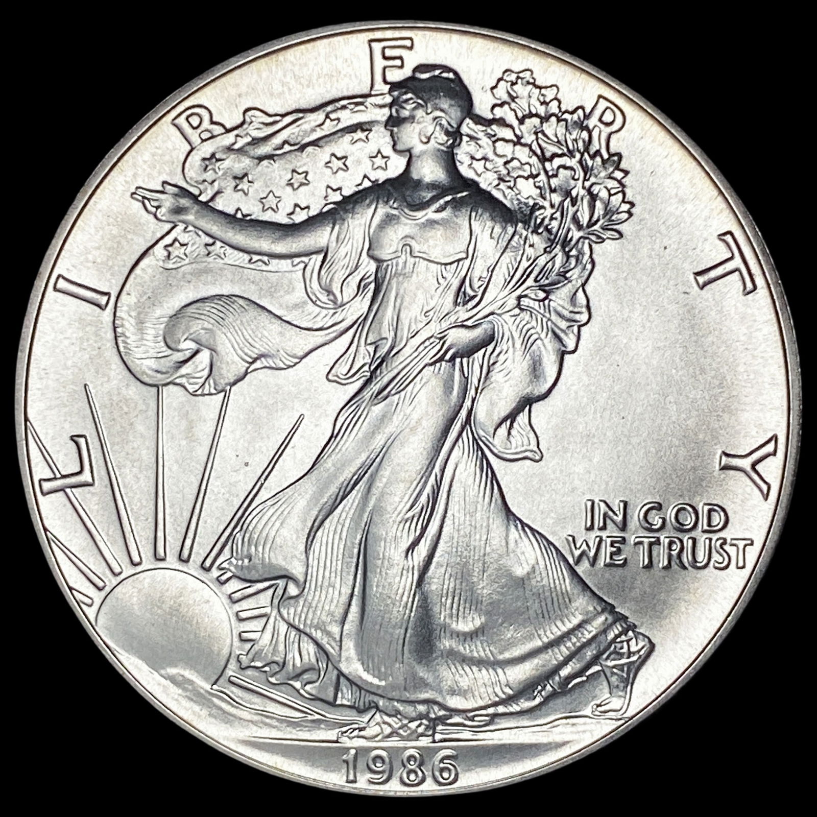 1986 1 oz Silver American Eagle $1 SUPERB GEM BU (1 of 2)