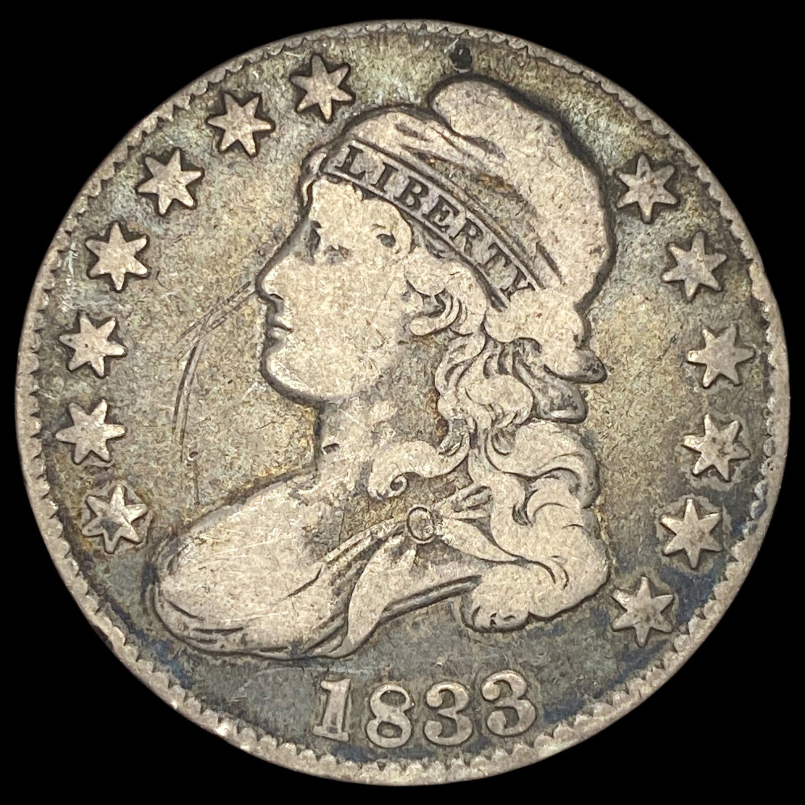 1833 Capped Bust Half Dollar NICELY CIRCULATED (1 of 2)
