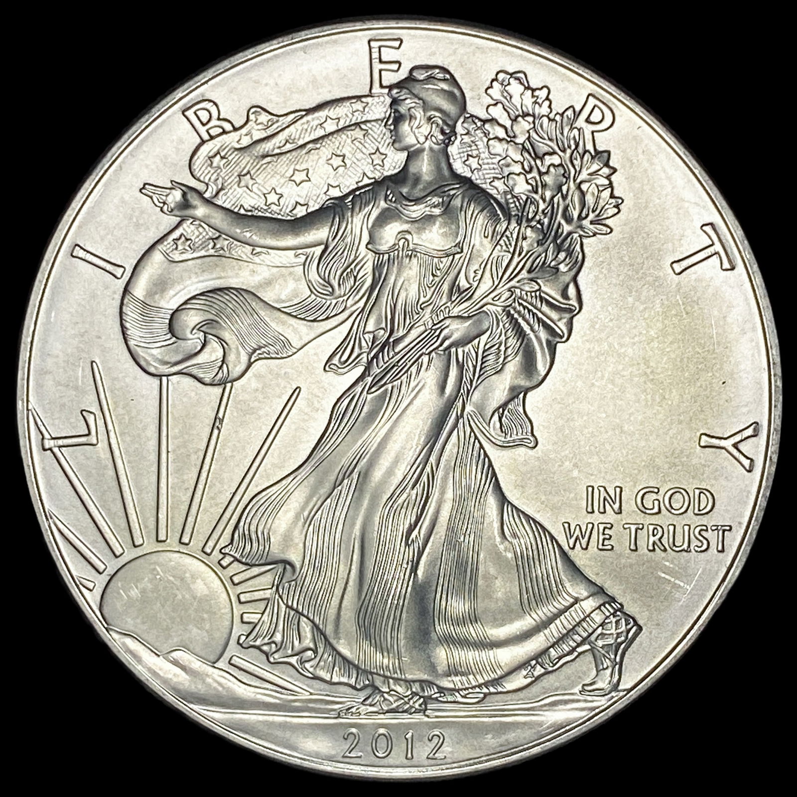 2012 1 oz Silver American Eagle $1 SUPERB GEM BU (1 of 2)