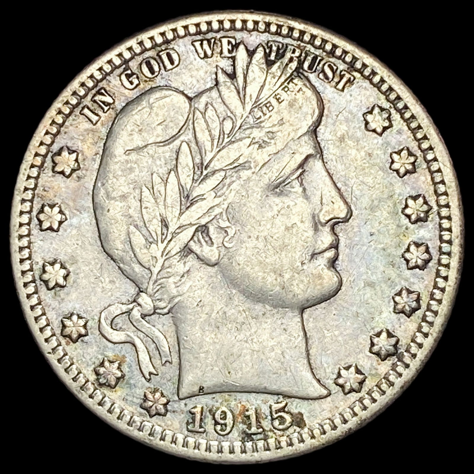 1915-S Silver Barber Quarter NEARLY UNCIRCULATED (1 of 2)