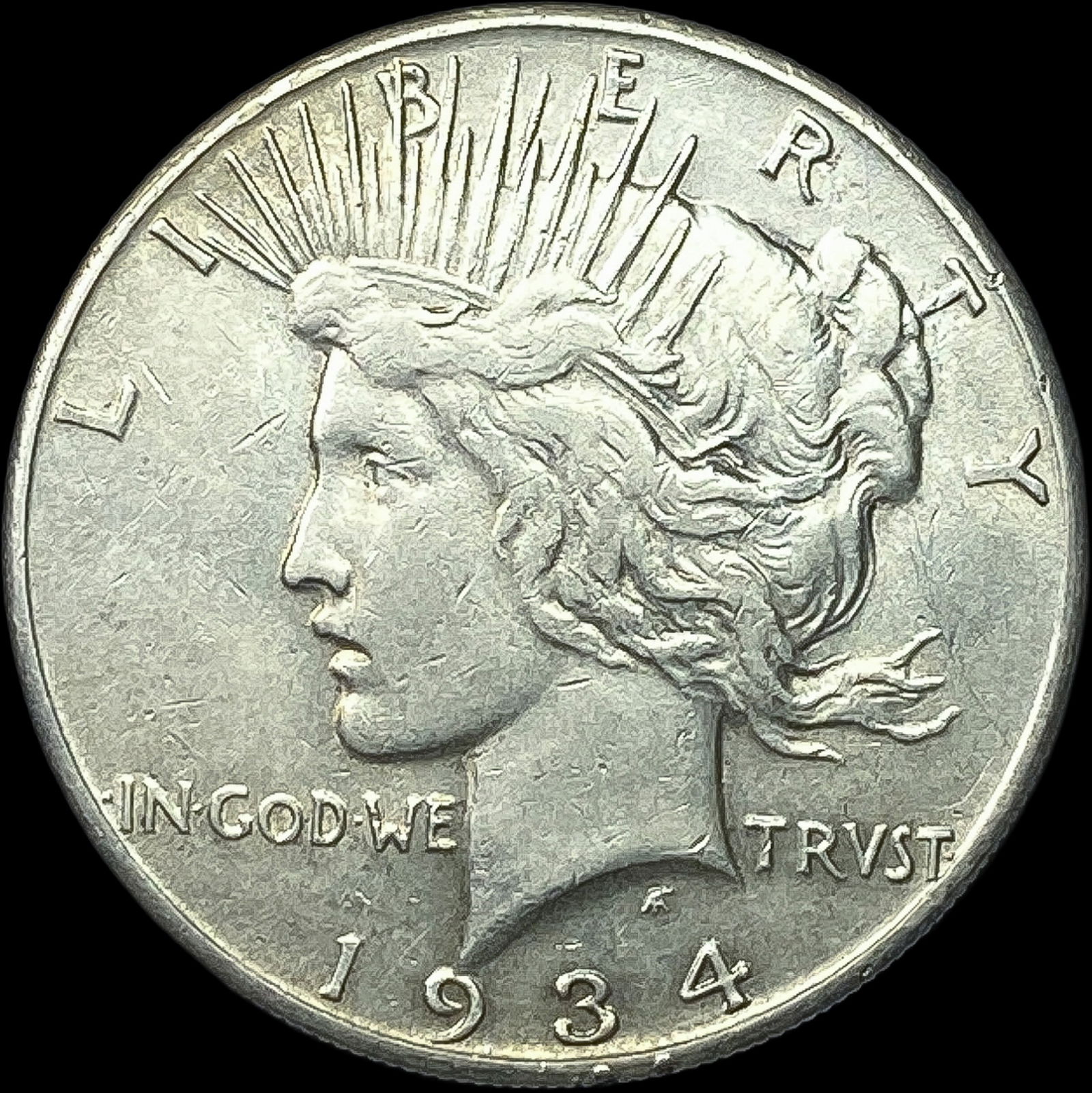 1934-S Silver Peace Dollar CLOSELY UNCIRCULATED (1 of 2)
