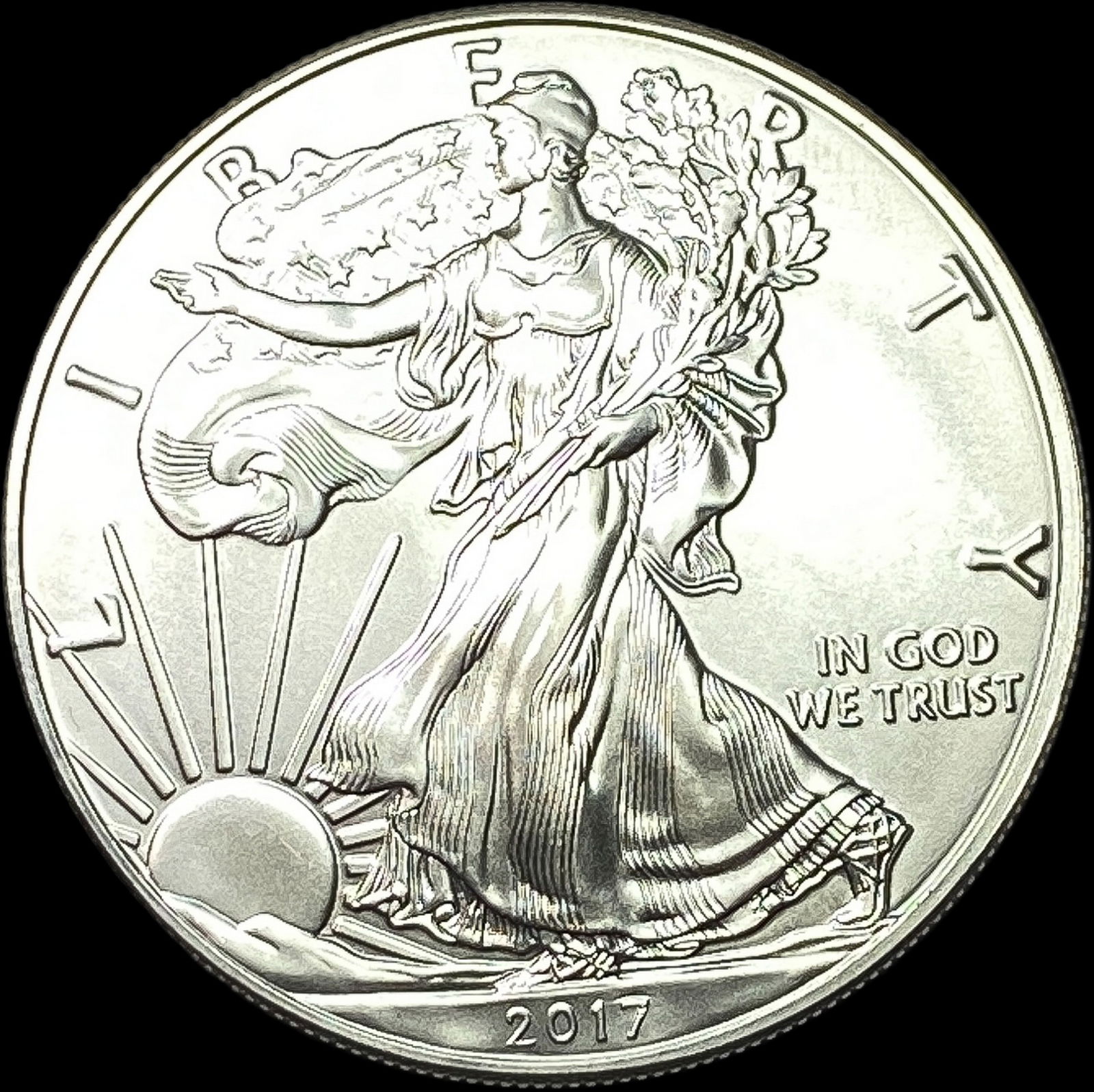 2017 1 oz Silver American Eagle $1 SUPERB GEM BU (1 of 2)