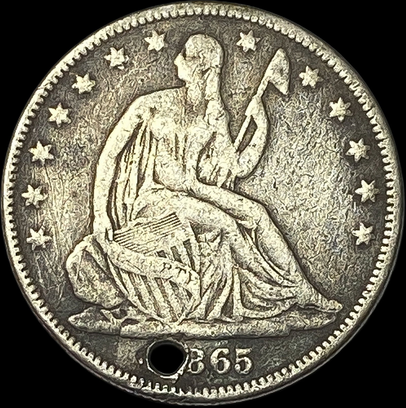 1865 Seated Liberty Half Dollar NICELY CIRCULATED (1 of 2)
