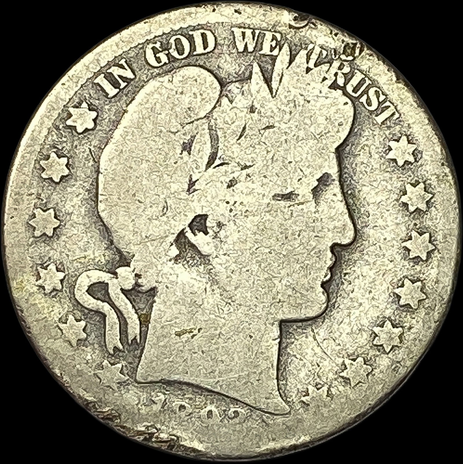 1906-O Silver Barber Half Dollar NICELY CIRCULATED (1 of 2)
