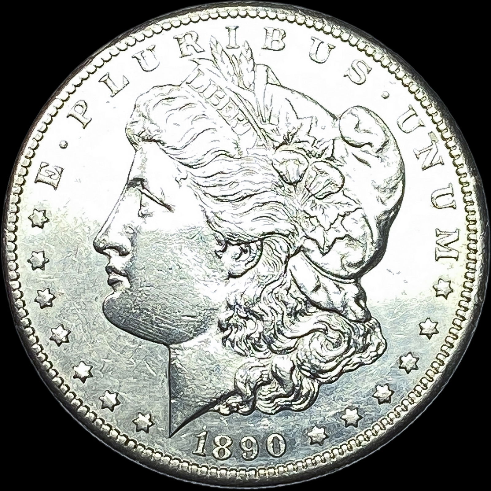 1890-CC Silver Morgan Dollar CLOSELY UNCIRCULATED (1 of 2)