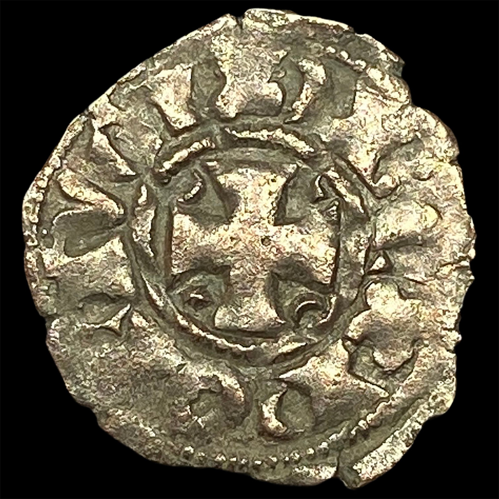 1261-1325 Portugal Crusades Dinis I SIlver Dinero NEARLY UNCIRCULATED: 1261-1325 Portugal Crusades Dinis I SIlver Dinero NEARLY UNCIRCULATED