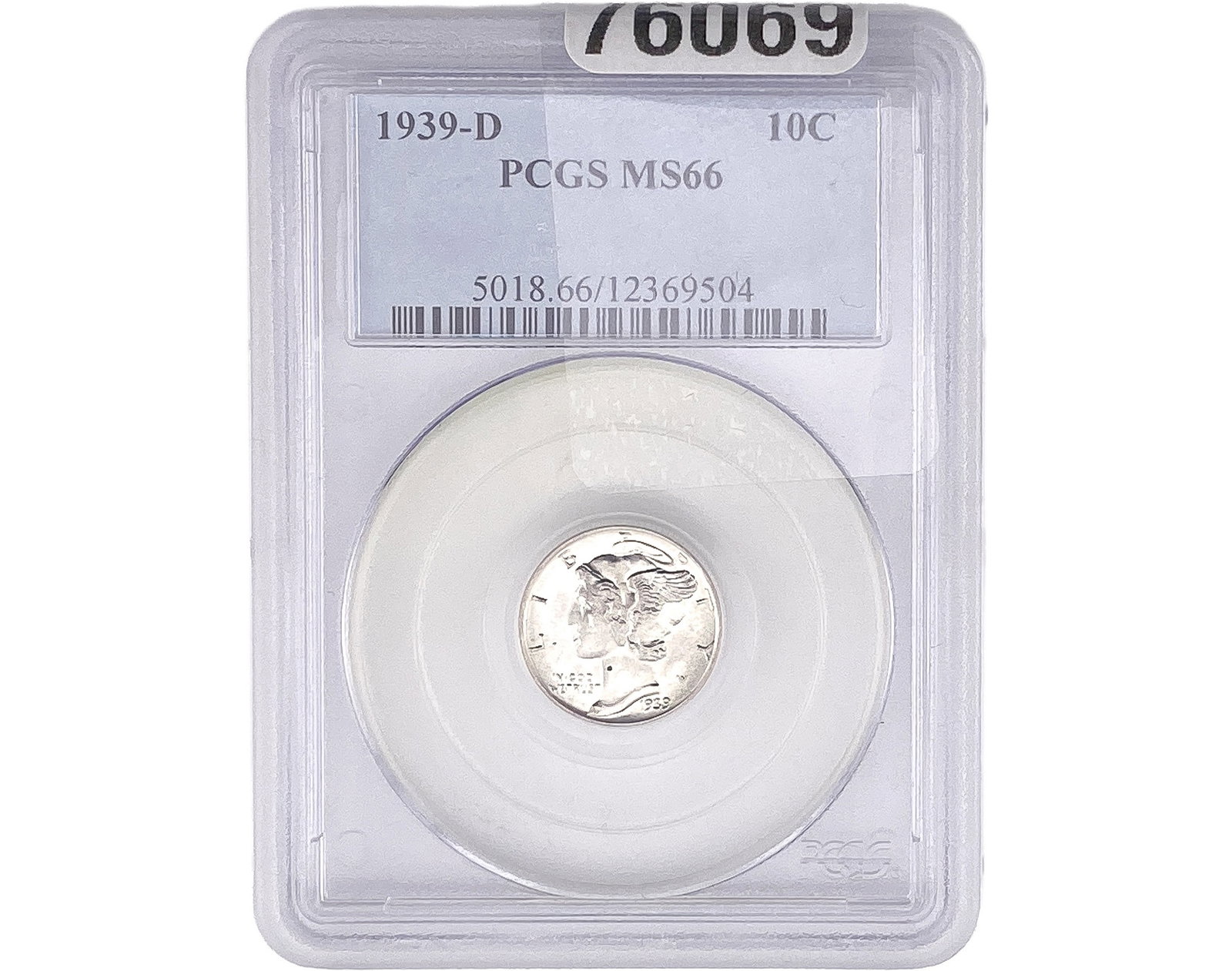 1939-D Mercury Silver Dime PCGS MS66: 1939-D Mercury Silver Dime PCGS MS66