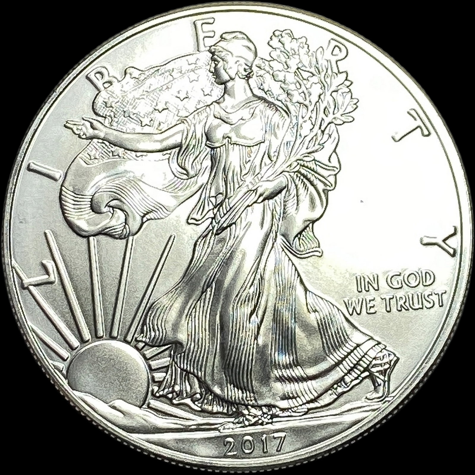 2017 1oz Silver American Eagle $1 SUPERB GEM BU: 2017 1oz Silver American Eagle $1 SUPERB GEM BU