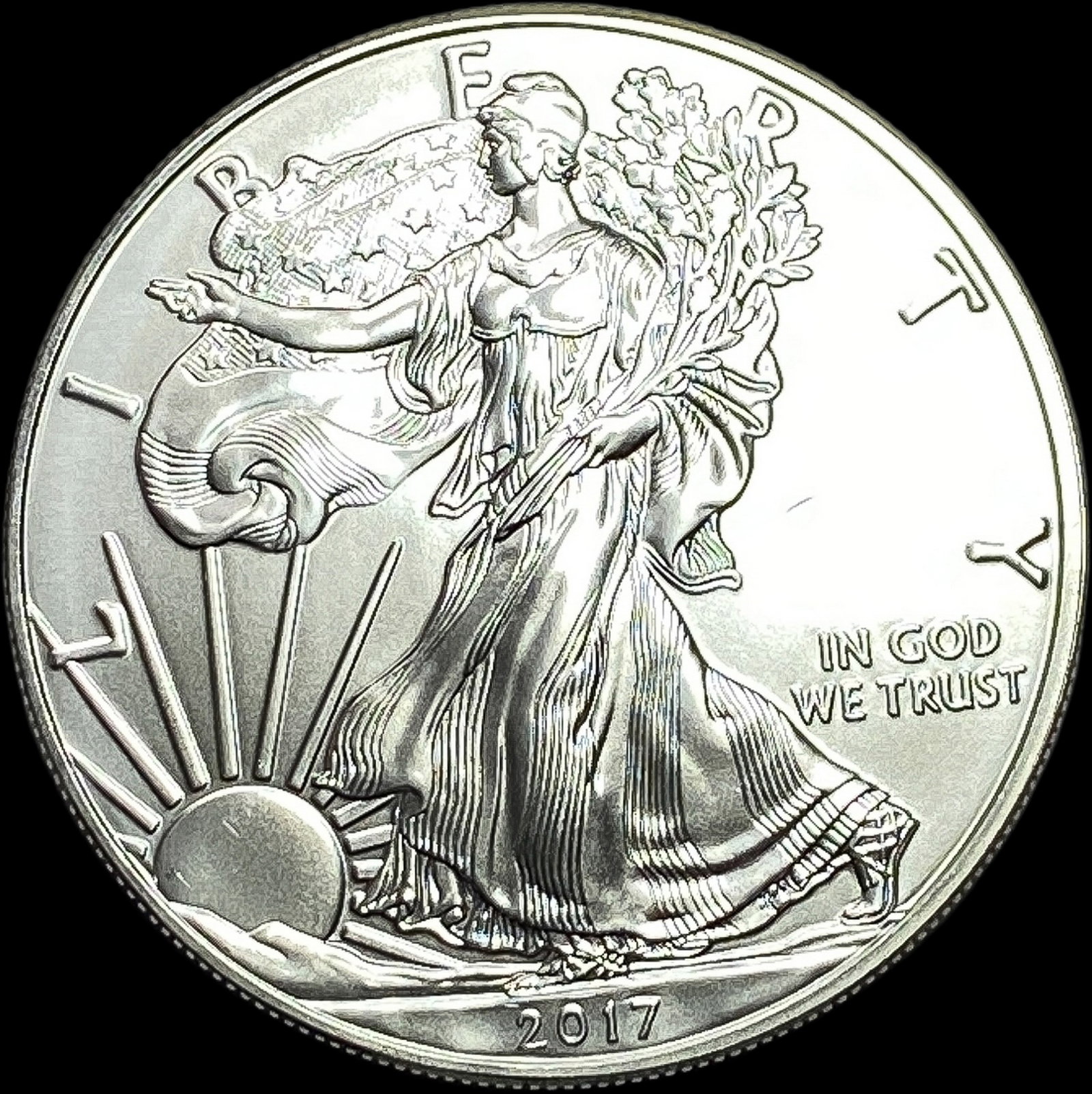 2017 1oz Silver American Eagle $1 SUPERB GEM BU: 2017 1oz Silver American Eagle $1 SUPERB GEM BU