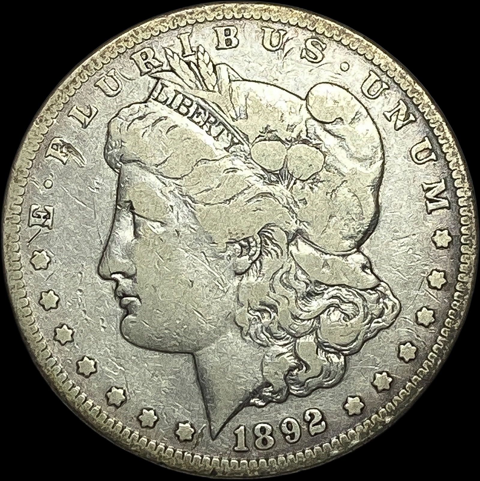 1892-CC Silver Morgan Dollar NICELY CIRCULATED: 1892-CC Silver Morgan Dollar NICELY CIRCULATED