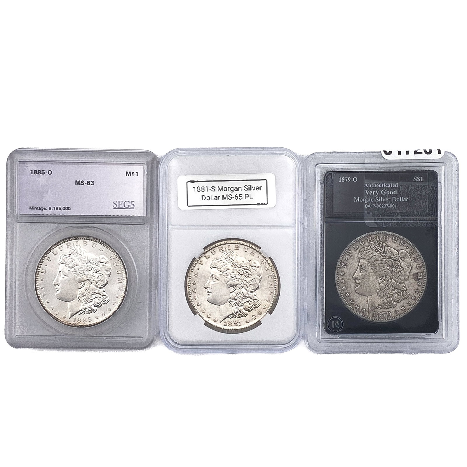 [3 Coins]1879-1885 Morgan Silver Dollar: [3 Coins]1879-1885 Morgan Silver Dollar
