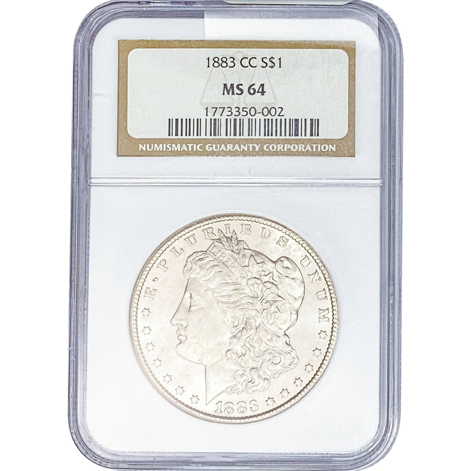 1883-CC Morgan Silver Dollar NGC MS64: 1883-CC Morgan Silver Dollar NGC MS64