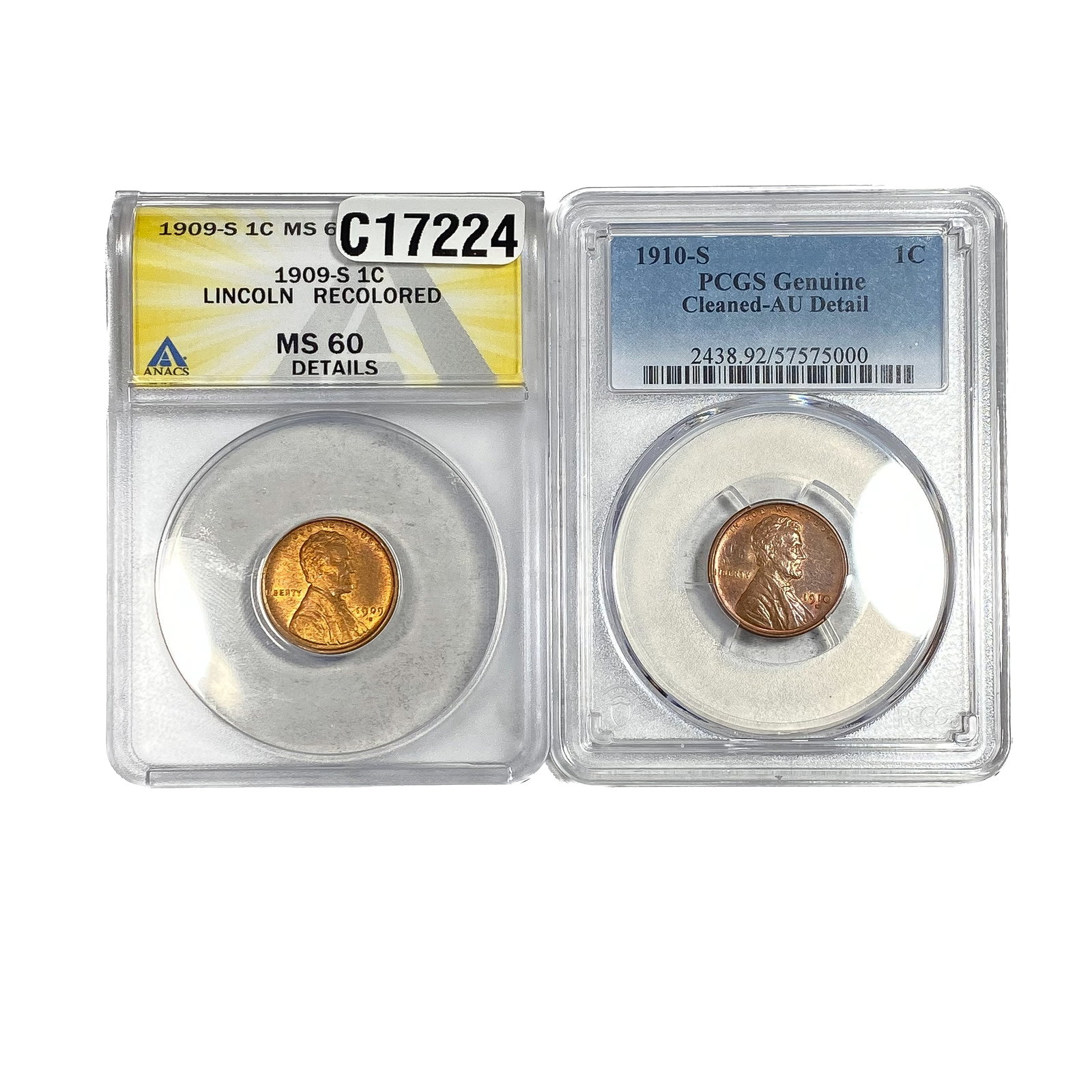 [2 Coins] 1909-1910 United States Wheat Cent Lot: [2 Coins] 1909-1910 United States Wheat Cent Lot