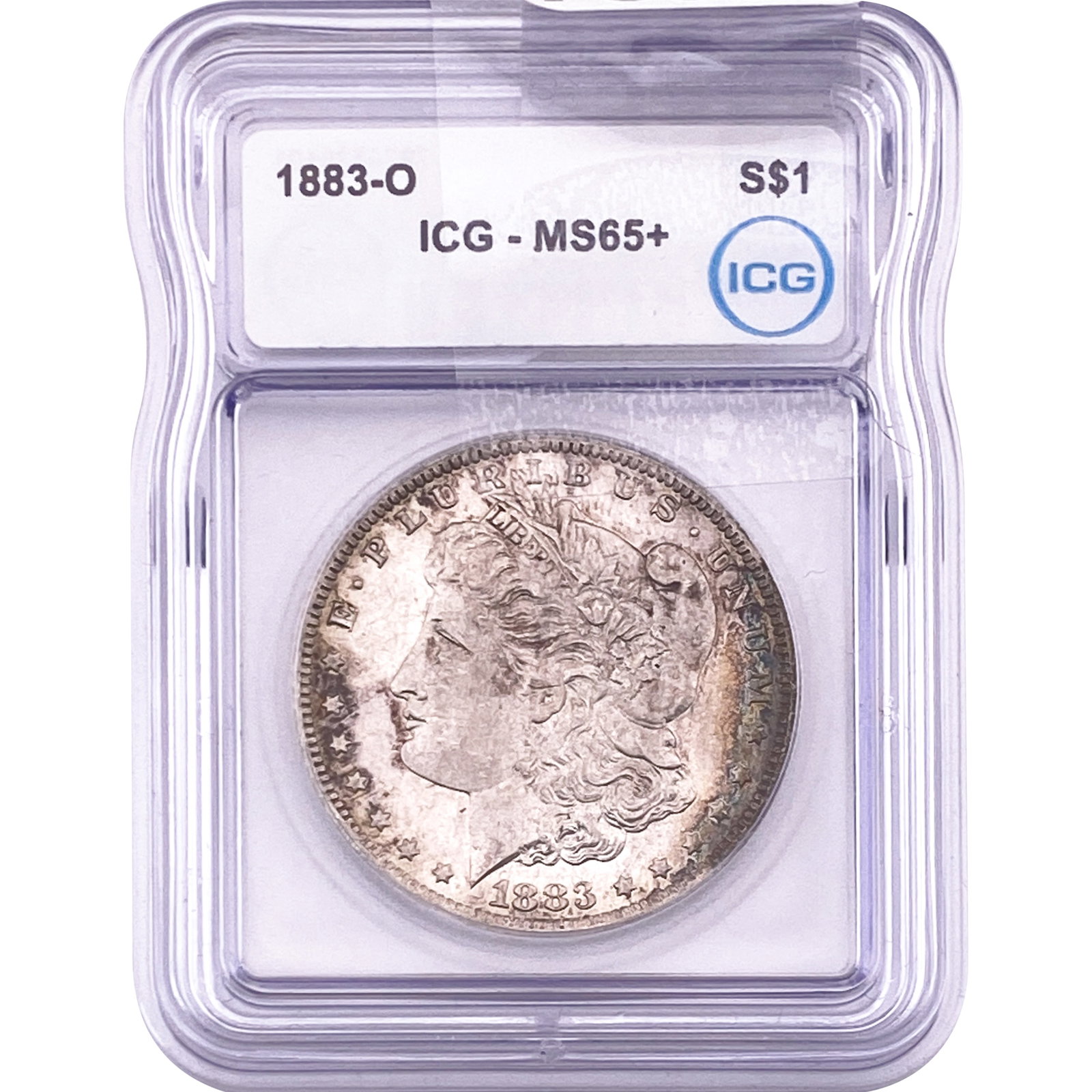 1883-O Morgan Silver Dollar ICG MS65+: 1883-O Morgan Silver Dollar ICG MS65+