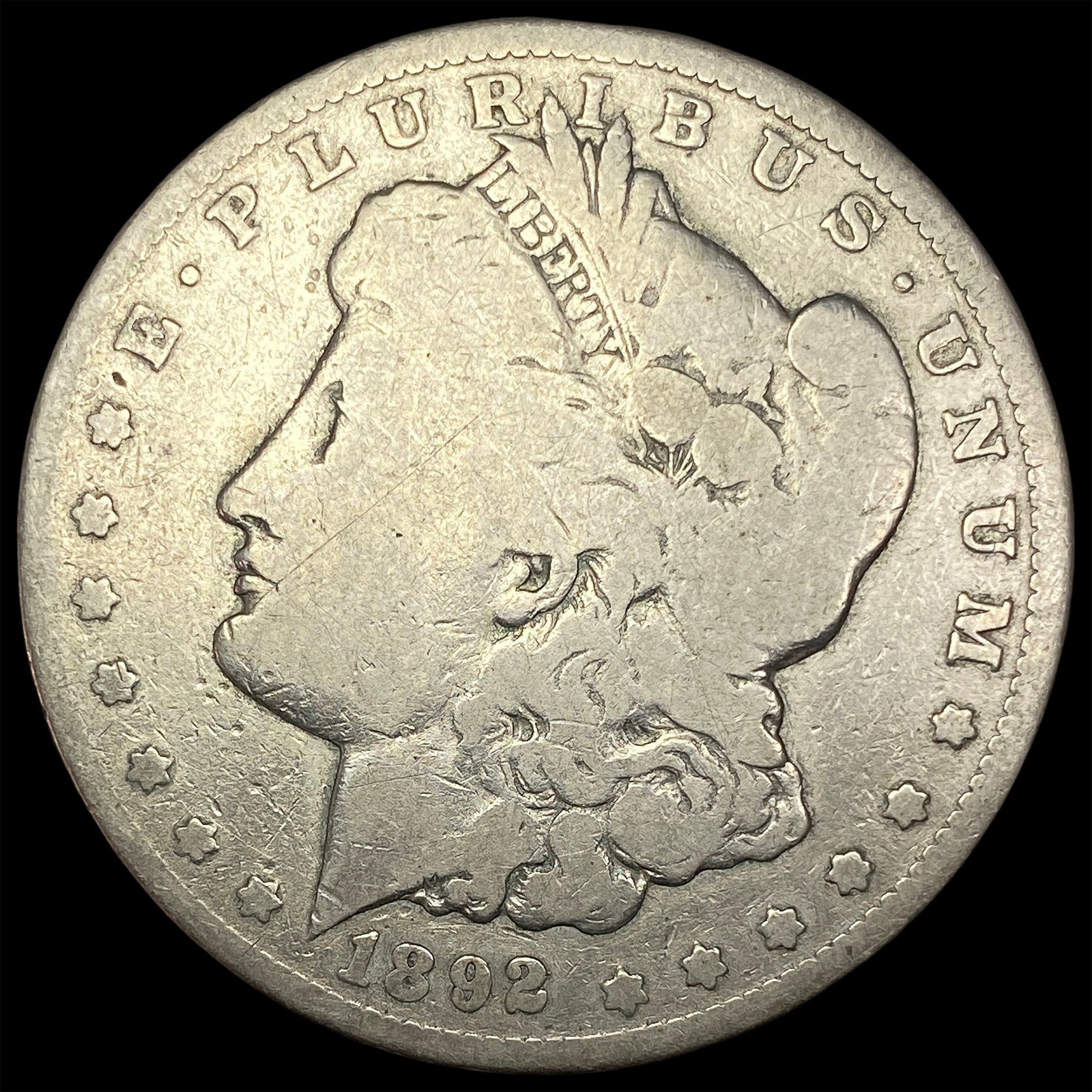 1892-CC Silver Morgan Dollar NICELY CIRCULATED: 1892-CC Silver Morgan Dollar NICELY CIRCULATED