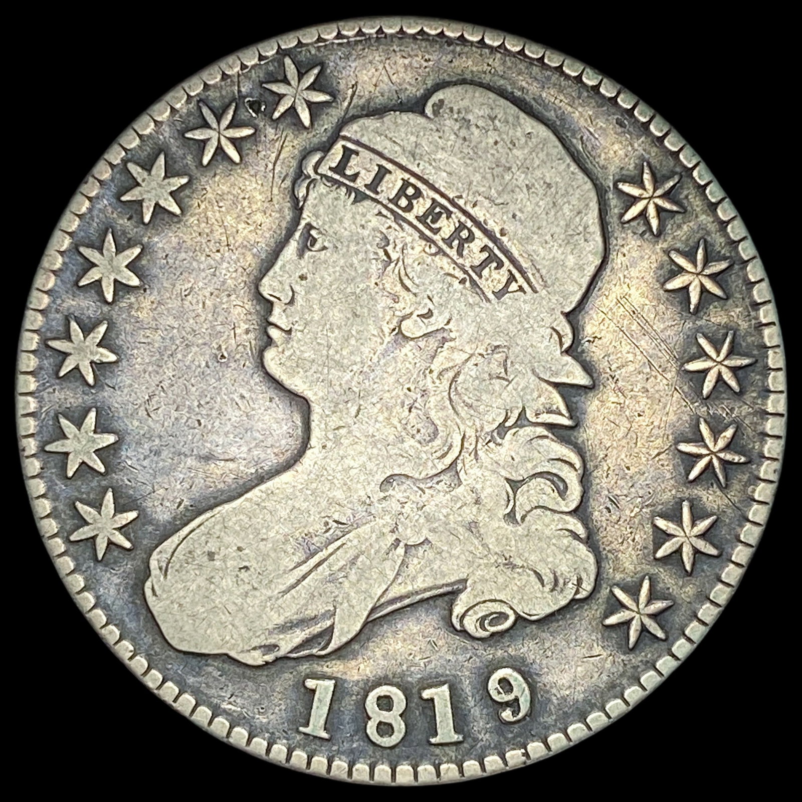 1819 Capped Bust Half Dollar LIGHTLY CIRCULATED: 1819 Capped Bust Half Dollar LIGHTLY CIRCULATED