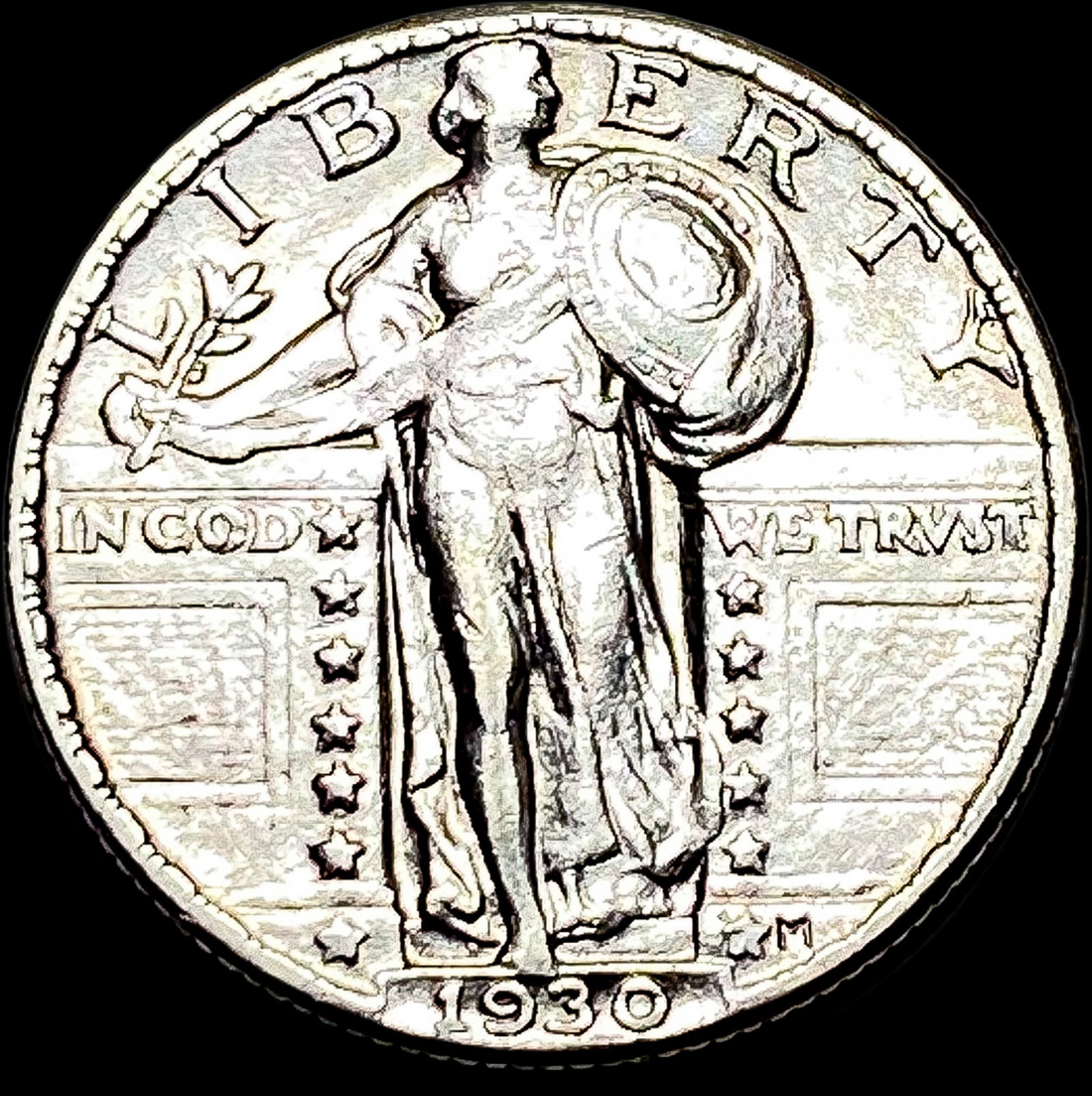 1930 Standing Liberty Quarter CLOSELY UNCIRCULATED: 1930 Standing Liberty Quarter CLOSELY UNCIRCULATED
