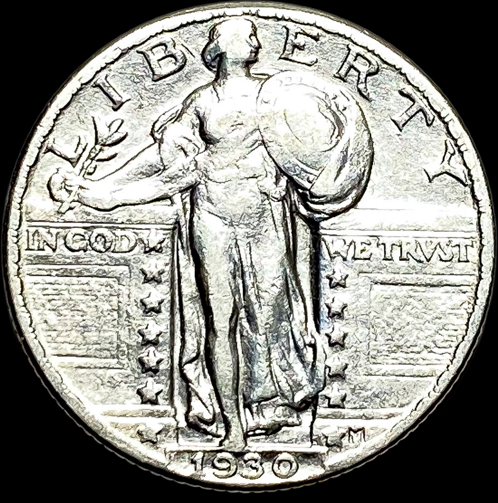 1930 Standing Liberty Quarter CLOSELY UNCIRCULATED: 1930 Standing Liberty Quarter CLOSELY UNCIRCULATED