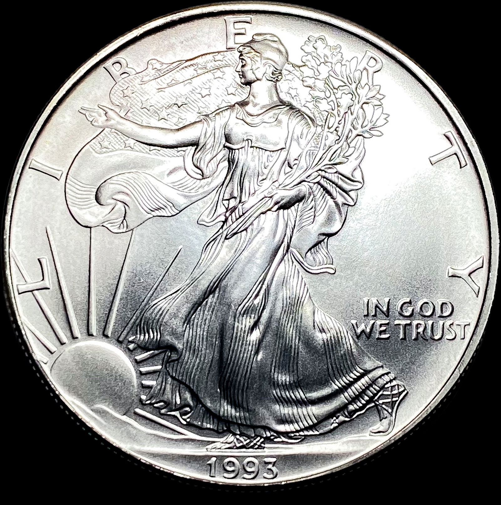 1993 1oz Silver American Eagle SUPERB GEM BU (1 of 2)