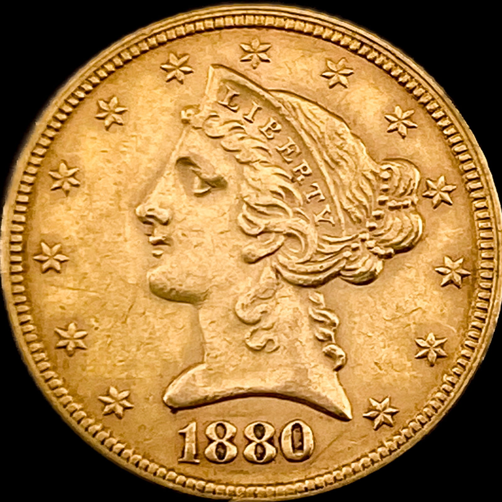 1880 Liberty Head Half Eagle $5 Gold CLOSELY UNCIRCULATED (1 of 2)