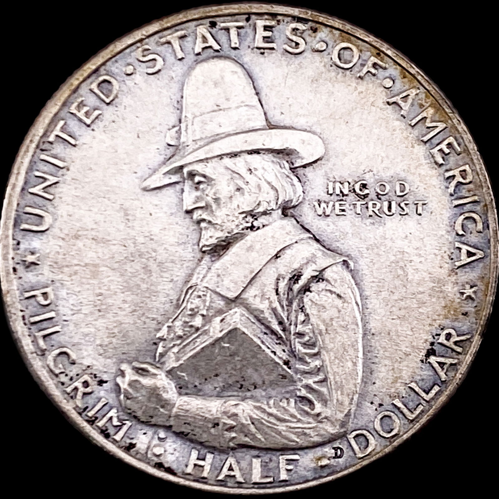 1920 Silver Pilgrim Half Dollar CLOSELY UNCIRCULATED (1 of 2)