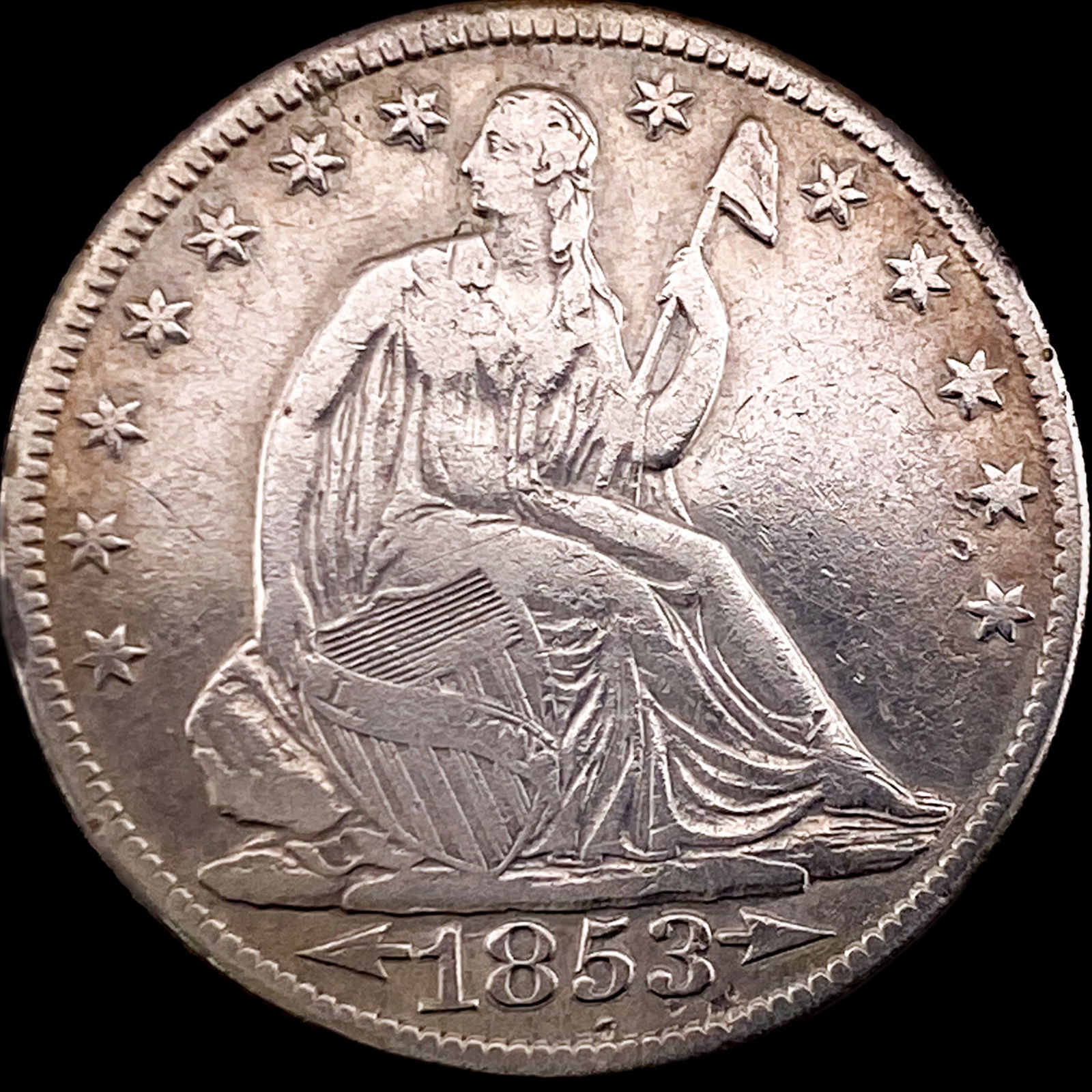 1853-O Seated Liberty Half Dollar LIGHTLY CIRCULATED (1 of 2)