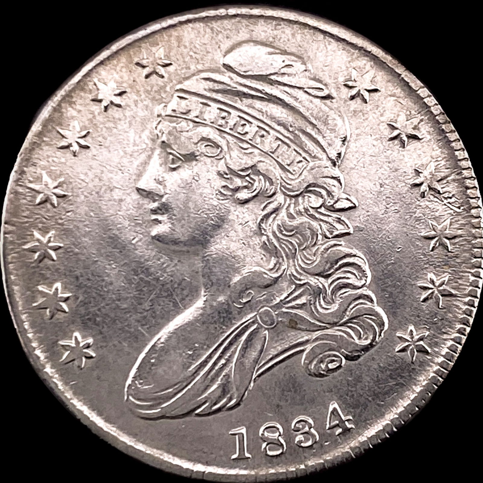 1834 Capped Bust Half Dollar CLOSELY UNCIRCULATED (1 of 2)