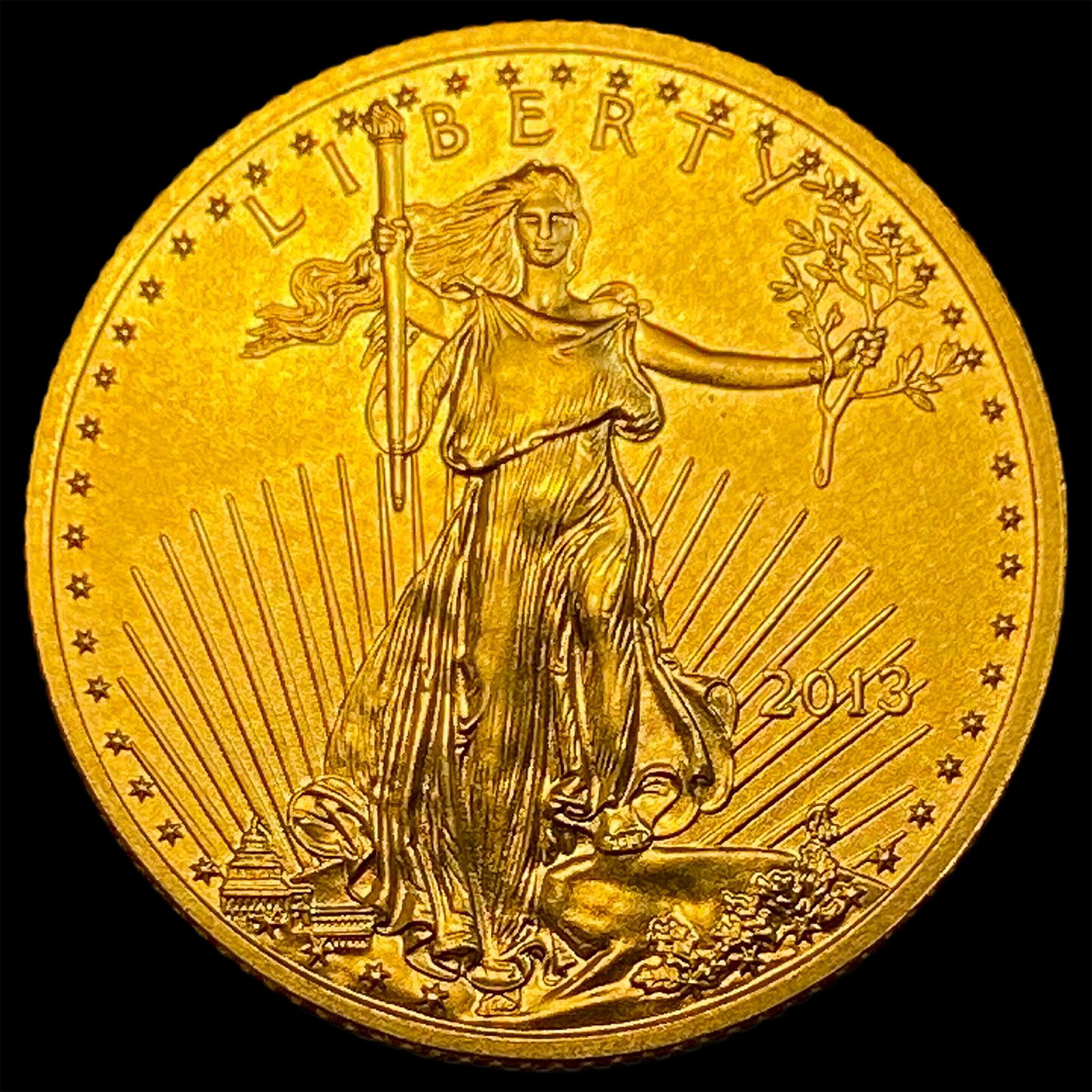 2013 1/4oz Gold American Eagle $10 SUPERB GEM BU (1 of 2)