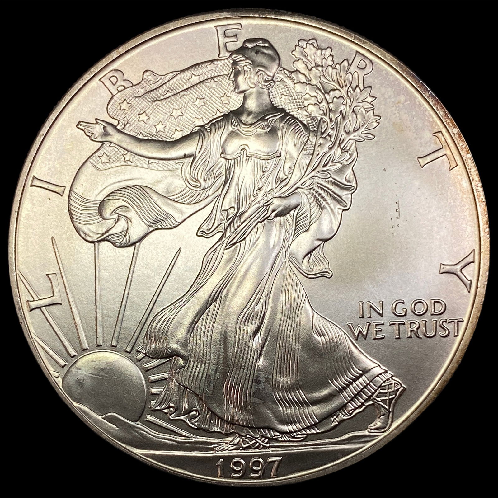 1997 Silver American Eagle $1 SUPERB GEM BU (1 of 2)