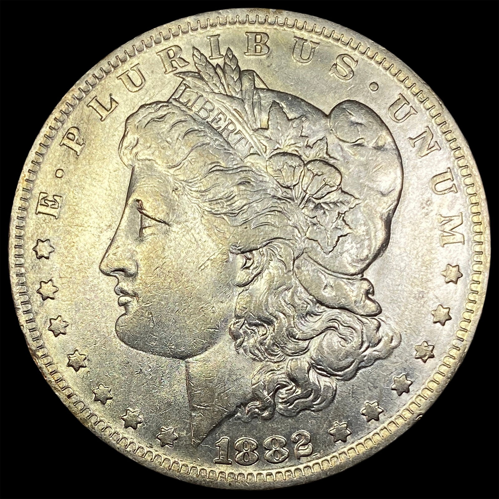 1882-O/S Morgan Silver Dollar CLOSE UNC (1 of 2)