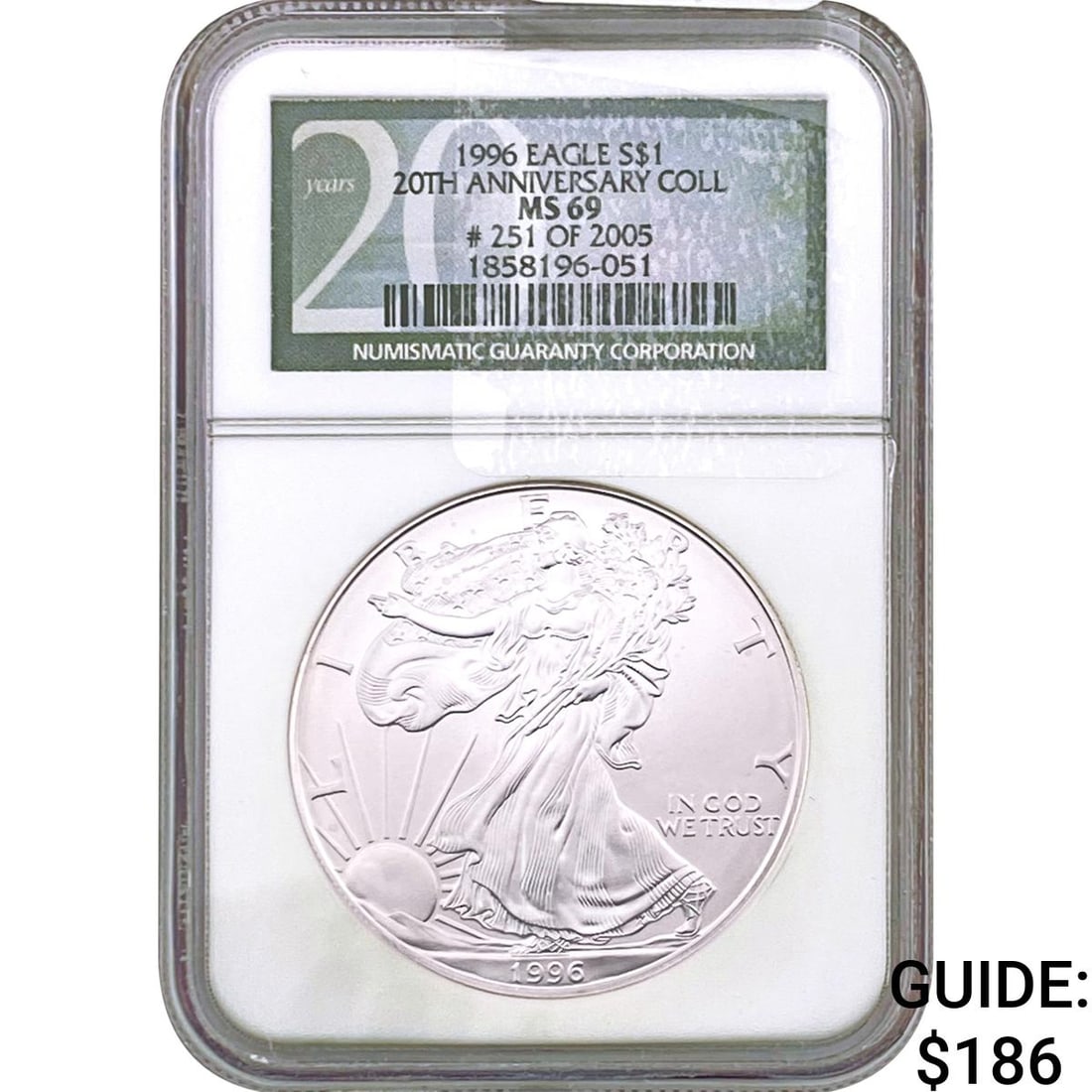 1996 Silver Eagle NGC MS69 (1 of 2)