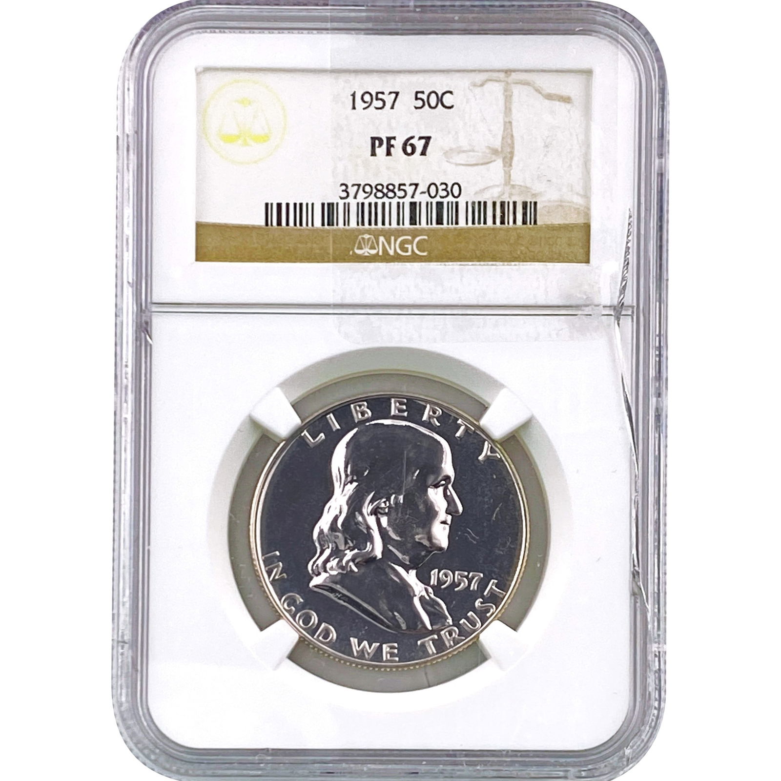 1957 Franklin Half Dollar NGC PF67 (1 of 2)