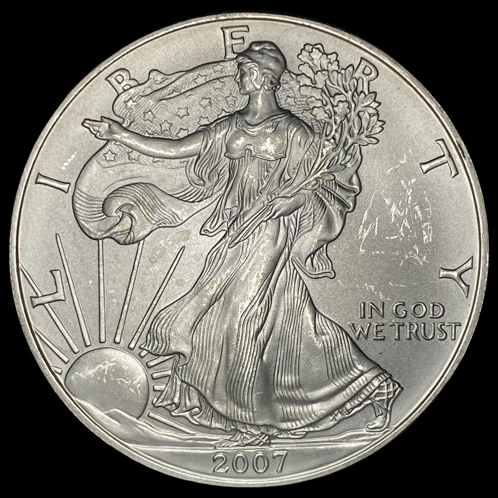 2007-W Silver American Eagle $1 SUPERB GEM BU (1 of 2)