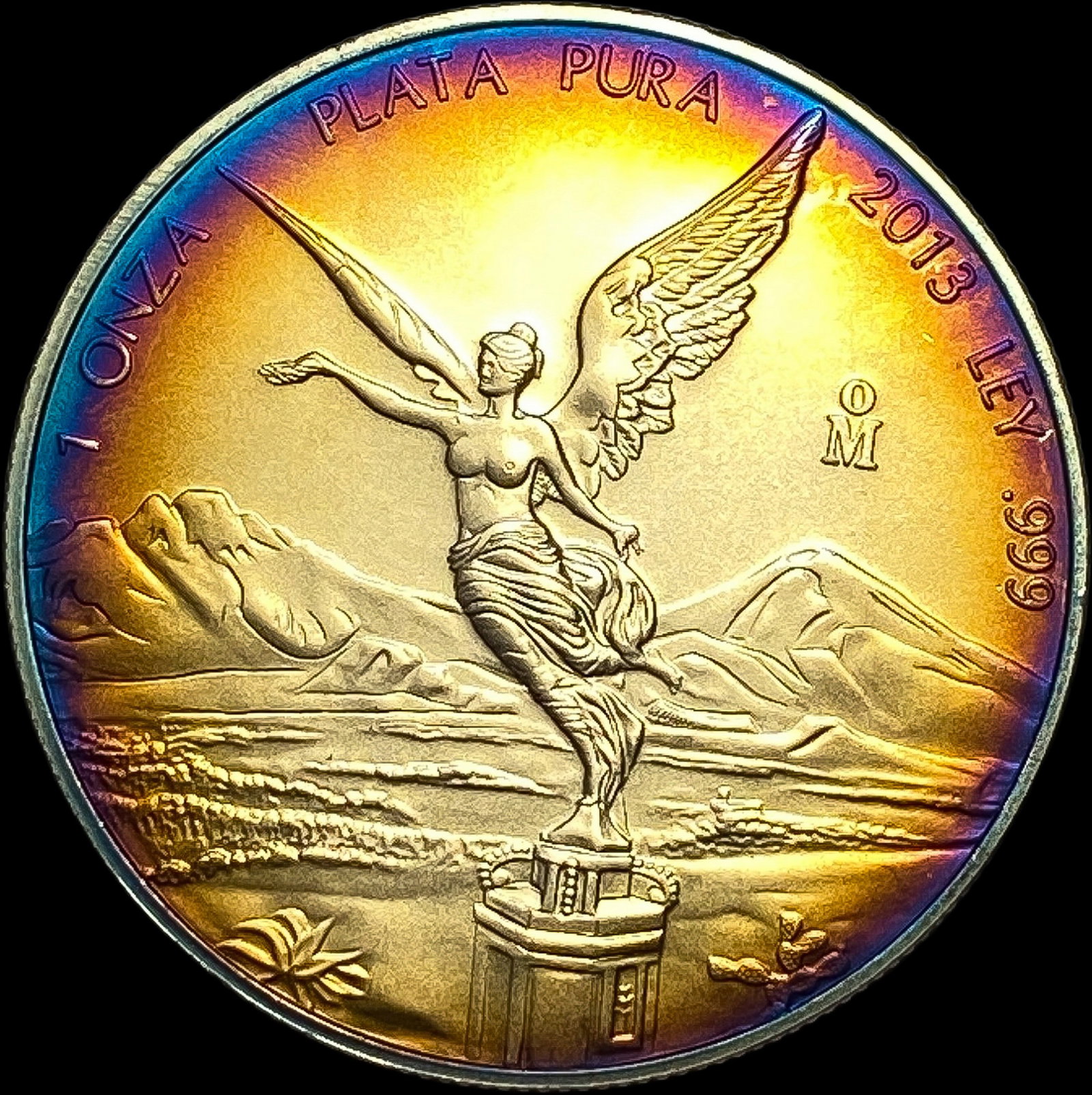 2013 Toned Silver 1 Onza Libertad SUPERB GEM BU: 2013 Toned Silver 1 Onza Libertad SUPERB GEM BU