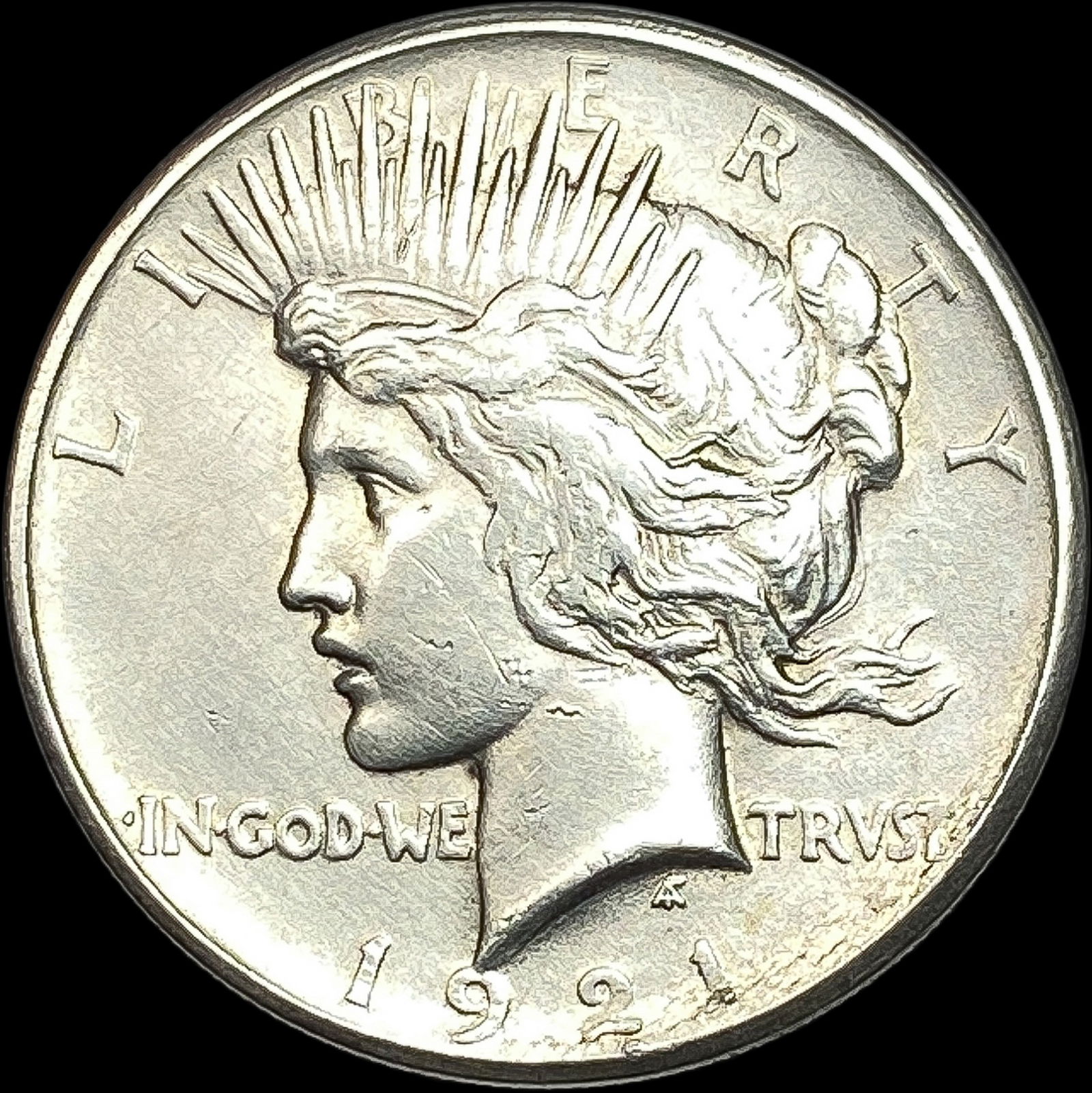 1921 Silver Peace Dollar CLOSELY UNCIRCULATED (1 of 2)