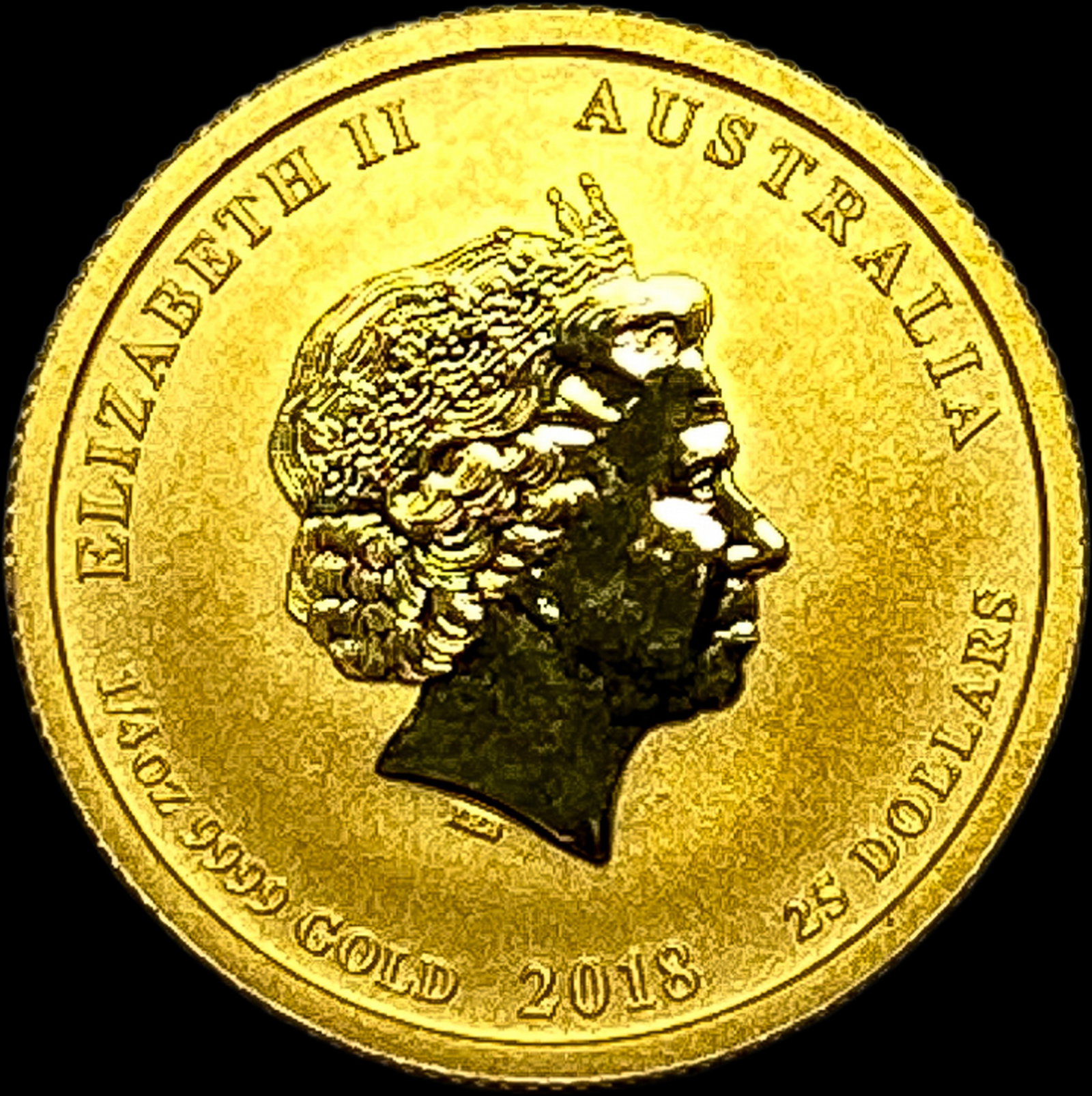 2018-P Gold 1/4oz Australian Dog SUPERB GEM BU: 2018-P Gold 1/4oz Australian Dog SUPERB GEM BU